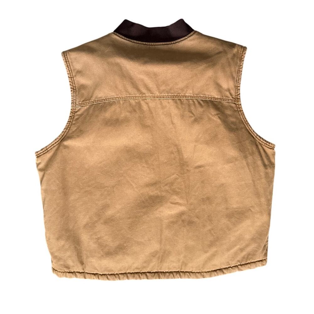 Dickies Mens Duck Canvas Sherpa Lined Work Vest Brown Size 2XL XXL - Picture 3 of 7